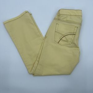 Z Cavaricci Vintage Y2K‎ Yellow Denim Capri Pants Size 3